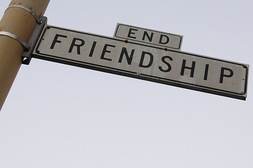 End Friendship sign