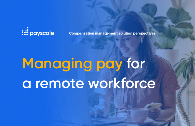 Managing pay for a remote work